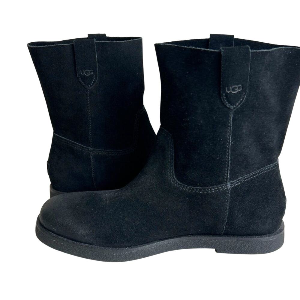 UGG Josefene Classic Womens 6.5 Black Suede Pull On Ankle Boots NEW
